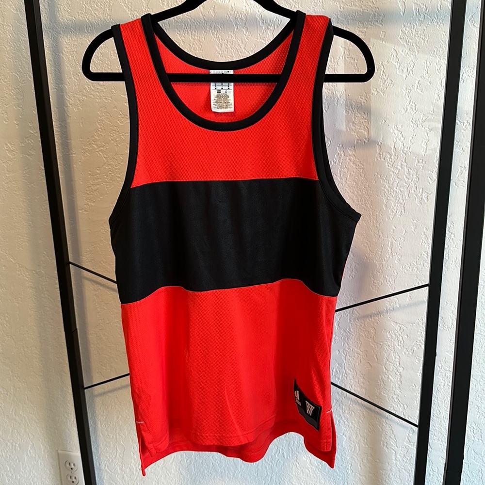 Men’s medium red Adidas basketball tank top/sleeveless shirt